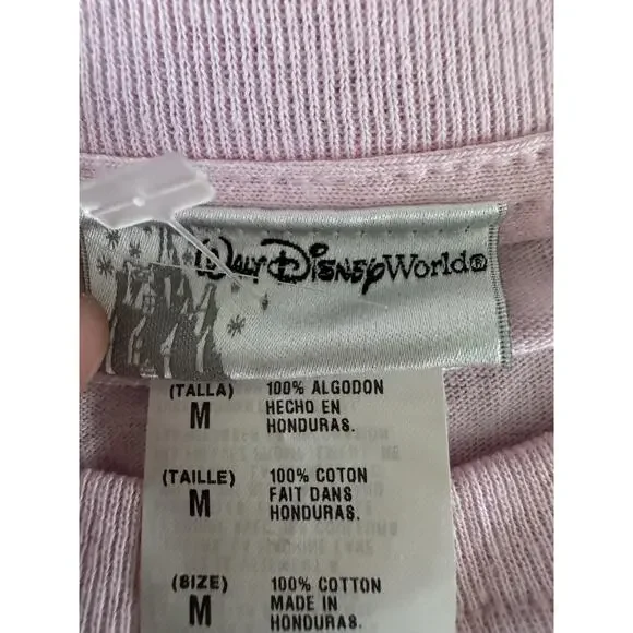 Vintage Disney Minnie Mouse Shirt Womens Medium Pink Walt Disney World Tee - Picture 3 of 7
